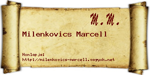 Milenkovics Marcell névjegykártya