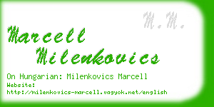 marcell milenkovics business card